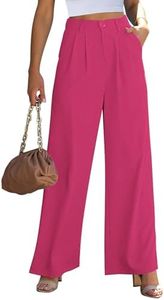 GRAPENT Maternity Pants for Work Women's Trousers Womens Slacks High Waisted Work Pants Pink Dress Pants for Women Work Outfits for Women Office Color Magenta Size Medium Size 8 Size 10