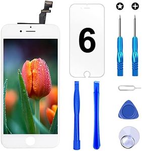 Brinonac Display per iPhone 6 Schermo Bianco 4,7 Pollici LCD Touch Screen Frame Vetro Schermo Kit Smontaggio Trasformazione Completo di Ricambio Utensili Inclusi