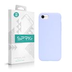SPRIG Compatible with Apple iPhone SE Phone Liquid Silicone Cover Premium Back Cover Drop Tested Shock Proof Mobile Case for Men, Women, Boys and Girls with Camera Protection (Light Purple)