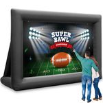 KHOMO GEAR 16 ft Outdoor Projector Screen with Built-in Blower - Supports Front and Rear Projection - Includes Tie-Downs and Storage Bag - Inflatable Projector Screen