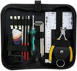 summina Manutenzione Riparazione Chitarra Kit di Attrezzi per la Pulizia Include String Organizer & String Action Ruler & Valutare Strumento di Misura e Set di Chiavi Esagonali e File…