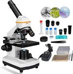 SVBONY SV601 Microscope for Students, Monocular Microscope with Mechanical Moving Platform, 80X-1600X Student Microscope Kit for School Education Home Laboratory