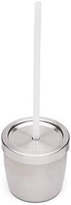 Red Rover 20025 Stainless Steel Kids Cup with Lid and Silicone Straw, 8-Ounce