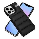 FANCOOFF Puffer Phone Case, Compatible with iPhone 11 Promax,Cute Pattern Anti-Scratch Down Jacket Soft Touch Material 3D Protective Shockproof Phone Cases, Black for iPhone 11 PROMAX