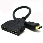 SKPM Hdmi Male To Dual Hdmi Female Hdmi Cable Compatible With Tv, Monitor, Laptop, Projector (Black)