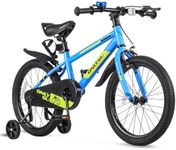 UOKAA Stylish Kids Bike for Ages 5-9 - Easy Assembly Safe & Stable Ride,18 Inch Wheels,Vibrant Colors, Includes Training Wheels