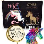 Birthday Gifts for Godmothers,Godmothers Makeup Bag,Godmother Cosmetic Case Travel Pouch Gifts from Godchild,Godmother Gift from Godchild,Godmother Birthday Gifts, Black, Gold, Large, Makeup Bag,