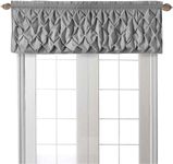 VCNY HOME - Valance, Window Treatment with Rod Pocket, Modern Home Decor (Carmen Grey, 60" x 20")