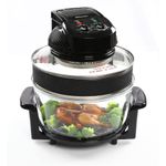 EMtronics EMHO17EXB 17 Litre Halogen Oven Air Fryer Cooker 1400W with 60 Minute Timer and Temperature Control - Black