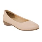 Tresy Women Slip On Beige Ballerinas | Fashionable | Comfortable | Versatile | Elegant | Sleek and Durable | 3 UK