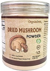 Orgnisulmte Dried Shiitake Mushrooms Powder No Additive All Natural Vegan and Gluten-Free 5.29 Oz(150g)