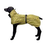 A+a Pets' Adventure Dog Raincoat | Easy to Wear | Adjustable Neckline | Reflective Stripes Jacket for Dogs | Breathable Light Weight Dog Coat (XXL)