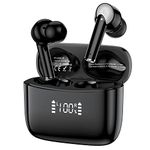 Wireless Earbuds, Bluetooth Headphones 5.3 HiFi Stereo, Wireless Earphones with ENC Noise Cancelling Mic,Touch Control in Ear Wireless Headphones (Black)