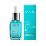 Lakme 8% AHA-BHA-PHA+ Complex Lumi Smooth Serum for Luminous Skin & Improved, Smooth Skin Texture, 30ml