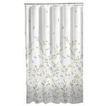 Maytex Dragonfly Garden Semi Sheer Fabric Shower Curtain, 70 x 72 Inches, Multi