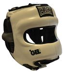 Deluxe Full Face GelTech Sparring Headgear Synthetic Leather for Boxing, Muay Thai, MMA, Kickboxing (Regular (Also fits Small Size))