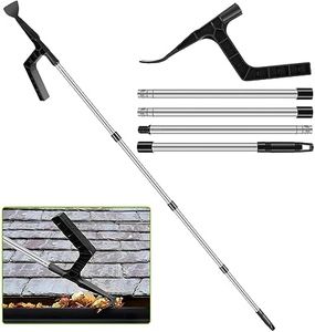 Fxvhojq Gutter Cleaning Tool Portable Gutter Cleaning Brush Roofing Tool Gutter Cleaner Spoon and Scoop Cleaning Tool Detachable Guard Cleaner Tool with 70.8in Splicing Pole Handle for Garden