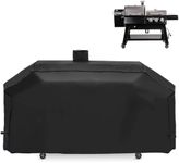 Blackhoso Grill Cover for Pit Boss KC Combo Platinum Series Grill with Handles, 600D Heavy Duty Waterpoorf Outdoor Fade Resistant BBQ Grill Cover for Pit Boss, Barbecue Accessory