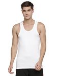 Macroman M-Series Men's Western Regular Fit Solid Vest (Pack of 2) (M121 Xx-Large/120-125_White_XXL)