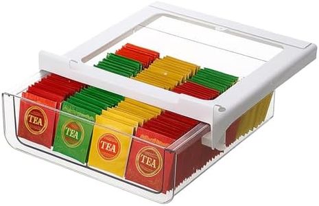 vacane Under Shelf Drawer Pull Out Under Cabinet Organizer Hanging Storage Baskets Easy to Install, Durable BPA-Free Plastic Storage Organizer for Kitchen Pantry, Cabinet Accessories