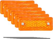 Allpartssource LED Side Marker Lights Suitable for Trucks Trailers Buses and Universal Vehicles (Amber)