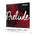 D'Addario J810 4/4M Prelude Violin String Set, 4/4 Scale, Medium Tension