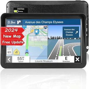 GPS Car Navigator, 9 Inch Display, Voice Guidance, Lifetime Maps with Voice Guidance and Speed Camera Warning 2D&3D map Americas Maps Free Lifetime Map