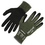 Ergodyne ProFlex 7042 Cut Resistant Work Gloves, ANSI A4, Contact Heat Resistant, Sandy Nitrile Coated Palms, 18g Aramid, Green, Extra Large US