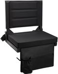 Maeytau Stadium Seats for Bleachers with Back Support, Portable Bleacher Seats with Thick Padded Cushion and Shoulder Strap, Wide Stadium Seat Chair Includes Hooks, Cup Holder and Side Pocket