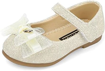 MK MATT KEELY Bailarinas Niña de Vestir Zapatos de la Princesa Brillante Merceditas Ballet Flats con Lazo 2-7 Años