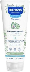 Mustela Baby 2-in-1 Cleansing Gel - Baby Body & Hair Cleanser - with Natural Avocado - Biodegradable Formula & Tear-Free - 6.76 fl. oz. (Pack of 1)