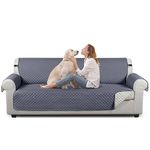 TAOCOCO Settee Covers,Sofa Covers 4 Seater,Large Sofa Slipcovers,Pet Couch Covers,Non Slip Sofa Covers,Washable Sofa Protectors for Dogs(Grey)