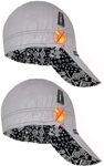 Fullsheild Reversible Welding Cap CAT2 OneSize Flame Resistant Cotton Welder Hat HRC 2 Hood FR High Crown Grey 2 pcs