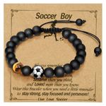 LAVATIAN Soccer Bracelet Gifts for Teen Boys, Teenager Boys Gifts Boy Soccer Gift for Son Grandson Brother Nephew Friend Soccer Players, Birthday Easter Christmas Gifts for Him Boys