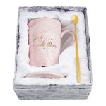 Cabtnca Godmother Gifts, Fairy Godmother Coffee Mug, Godmother Mothers Day Gifts, Godmother Gifts from Godchild, Birthday Thanksgiving Christmas Gift for Godmother, Godmother Proposal, 14Oz Pink