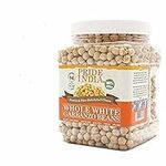 Pride Of India - Whole White Garbanzo Beans - 1.5 lbs (680 gm) Jar - Best used in Hummus, Stews, Salads, Soups & Chilis etc.,- Great Source of Protein (8g) & Dietary Fiber (7.7g) per serving