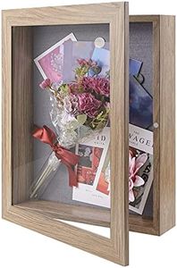 Frametory, 11x14 Shadow Box Frame - Front Opening - 2 inch Depth Display Box for Wall and Tabletop Display- Memory Box, 6 Pins Included (11x14, Tan)