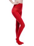 EVERSWE Women's 80 Den Soft Opaque Tight, Women's Tights (S-M, Red)