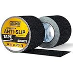 Lockport Anti Slip Tape - Heavy Duty Black Grip Tape for Stairs, 4” x 50ft Tape for Stair Treads Non Slip Outdoor/Indoor, Non Skid Tape - Anti Slip Stair Strips - Traction Tape for Ramps and Steps