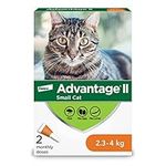 Advantage II Flea Treatment for Small Cats weighing between 2.3 kg to 4 kg (5 lbs. to 9 lbs.)