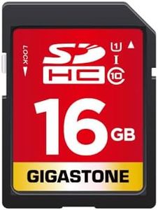 Gigastone 16GB SD Card UHS-I U1 Class 10 SDHC Memory Card High-Speed Full HD Video Canon Nikon Sony Pentax Kodak Olympus Panasonic Digital Camera