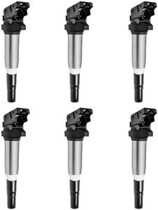 ENA Set of 6 Ignition Coil Pack Compatible with BMW 128i 135i 323i 325i 330i 335i 525i 528i 550i 650i M5 M6 X3 X5 X6 Z4 Z8 2.5L 3.0L 4.4L 6.0L Replacement for 12137550012 UF667