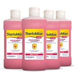 SterloMax 80% Ethanol-based Hand Rub Sanitizer and Disinfectant 500 ml -Pack of 4