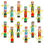 DPKOW 12pcs Christmas Crackers Boxes Christmas Nutcracker Gift Boxes Xmas Christmas Party Favour Boxes Nutcracker Soldier Treats Boxes for Christmas Birthday Party Crackers Supplies DIY, with Ribbon