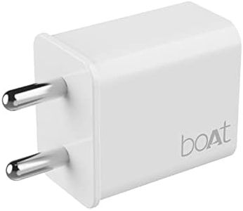 boAt WCDV 20W Super Fast Type C Charger Compatible with All Android Phones, iPhone 14/14 Plus/ 14 Pro/ 14 Pro Max, iPhone 13/13 Pro/13 Pro Max/13 Mini, 12/12 Mini/ 12 Pro Max, iPhone 11 Series(White)