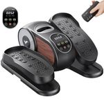 MERACH Under Desk Elliptical Machine, Ellipse Leg Exerciser as Seen on TV for Seniors with Remote Control & 12-Speeds, Quiet Portable Electric Seated Pedal Exerciser Machine for Home Office