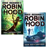 Robin Hood Series 2 Books Collection Set By Robert Muchamore (Piracy Paintballs & Zebras, Hacking Heists & Flaming Arrows)