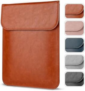 Allinside 13" Laptop Sleeve Compatible with MacBook Air 13 2018-2022 (M2 A2681 M1 A2337)/ MacBook Pro 13 2016-2022 (M2 A2686 M1 A2338 A2251 A2289 A2159), PU Leather Laptop Case, Brown