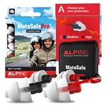 Alpine MotoSafe Pro - Premium Motorcycle Ear Plugs for Wind Noise Reduction - 20dB - Motorcycle Hearing Protection - Ultra Soft Comfortable Motorcycle Hearing Protection - 2 Pair