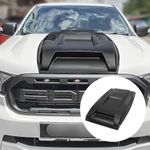 JHCHAN Bonnet Scoop for Ford Ranger Accessories 2015-2022 Wildtrak Raptor Thunder Stormtrak XLT XL Limited MSRT Wolftrak T7 T8 Bonnet Guard Vent Trim Large Cover Decoration Protector Matte Black ABS